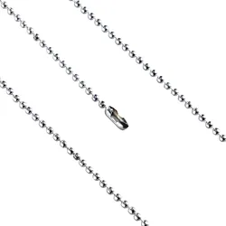 100 Kugelketten, 1,5 mm, 150 mm, vernickelt, 100 Stück, Metall, silber