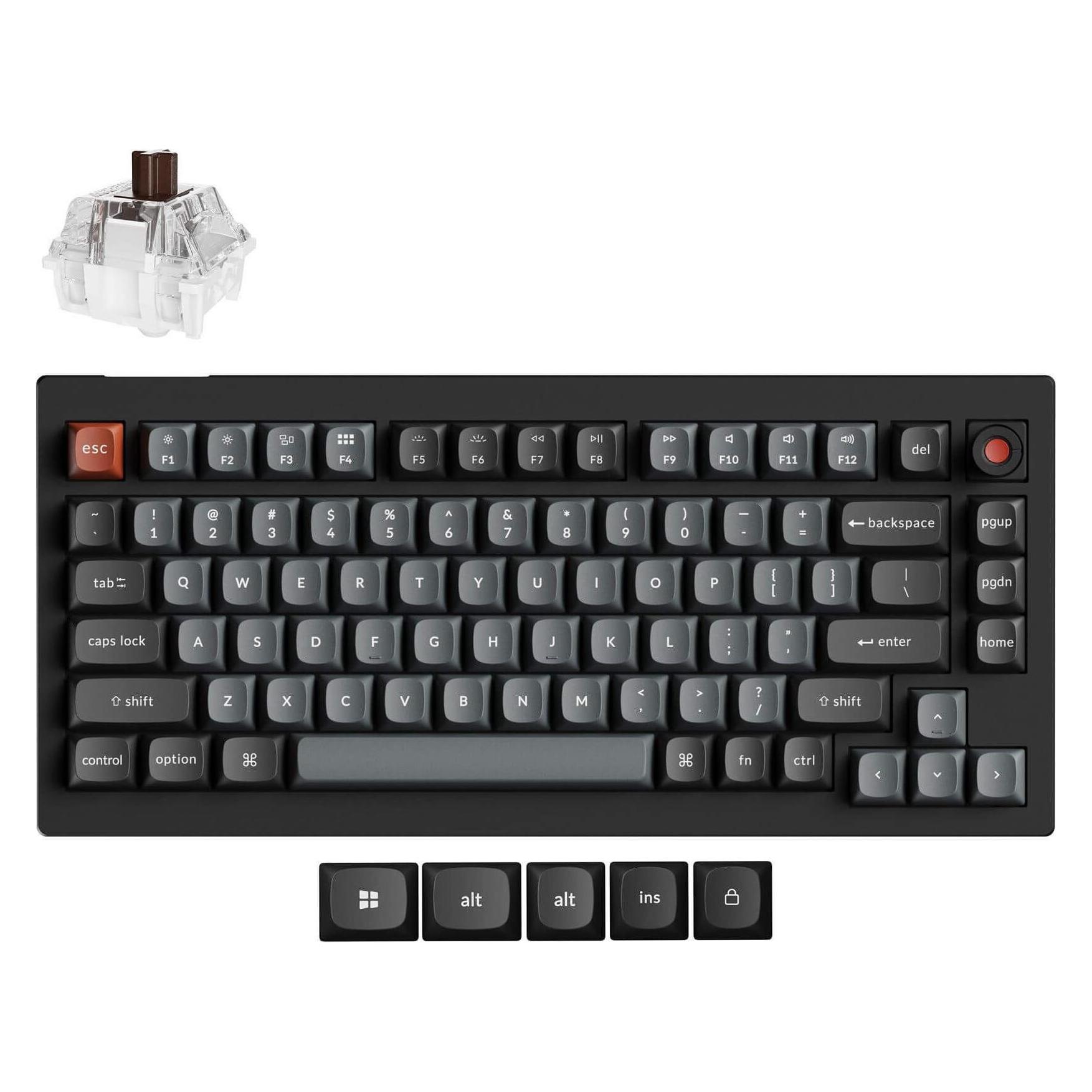 Keychron 8K QMK Wired Custom Mechanical Keyboard (US, Kabelgebunden) (V1W-D3)