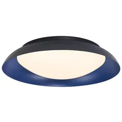 Aktion: Nur noch angezeigter Bestand verfügbar:    OSRAM Deckenleuchte Orbis Plate 35W Ø 43 cm - Dekorative Leuchte aus Stahl in Schwarz/Blau - dimmbar in drei Stufen durch wiederholtes Schalten
