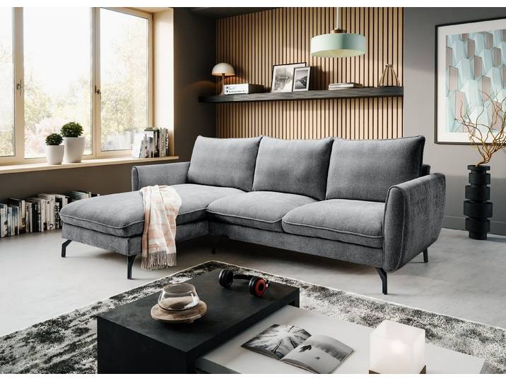 freiraum Ecksofa Ecksofa >Toronto< in smaragdgrün, Kleincord - 361x87x202cm (BxHxT), in grau, Webstoff - 259x87x165cm (BxHxT)