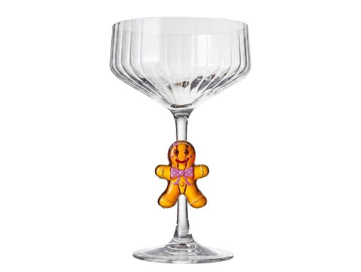 Champagnerschale GINGER BREAD 11 x 18 x 11cm Durchsichtig/Orange