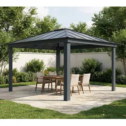 Palram - Canopia Aluminium Pavillon Dallas 4300 | Grau | 364x426x296 cm - Anthrazit