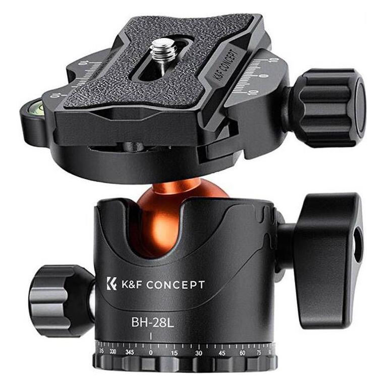 K&F Concept T254A7 + BH-28L Stativkopf (Kunststoff, Metall) (KF09.119)