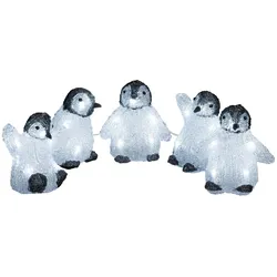 Konstsmide Weihnachtsbeleuchtung  LED Acryl Babypinguine 5er-Set