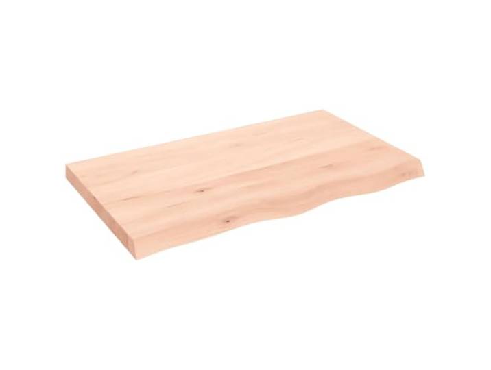HAQWRDQSG Wandregal Massivholz Eiche 100x60 cm Unbehandelt Wandboard Rustikales Eichenholz Wandboard fuer Wohnzimmer und Schlafzimmer, Handarbeit mit Naturkante, Belastbar bis 48 kg.