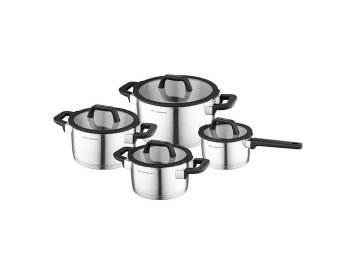 FLORINA Kochtopf Set CHEF I Kochtöpfe mit Deckel und Stieltopf I Messbecher, Ausgieß Spülmaschinengeeignet Ideal für Induktionsherd, Gasherd, Elektroherd