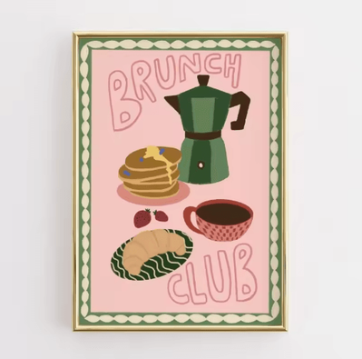 Inspire Picks Funny Retro Kitchen Wall Art Coffee Lover Quote Canvas Poster Decor 20 30x45cm Unframed