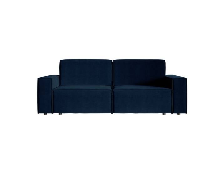 Dreisitziges Schlafsofa Copertino, marineblauer Velours,