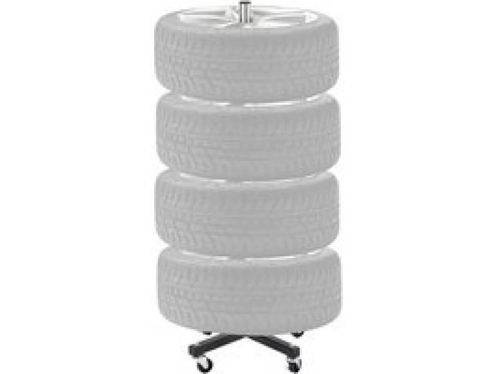 VEVOR Support de Rangement pour Pneus Capacité 4 Pneus, Rack à Pneus en Acier Robuste avec Roues, Étagère de Stockage de Pneus jusqu'à 225 mm de Large, Capacité de Charge 100 kg, pour Garage Atelier