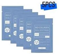 Inspired Living Bio Collagen Face Mask Korean Skincare Anti Aging Hydrating Treatment 5pcs