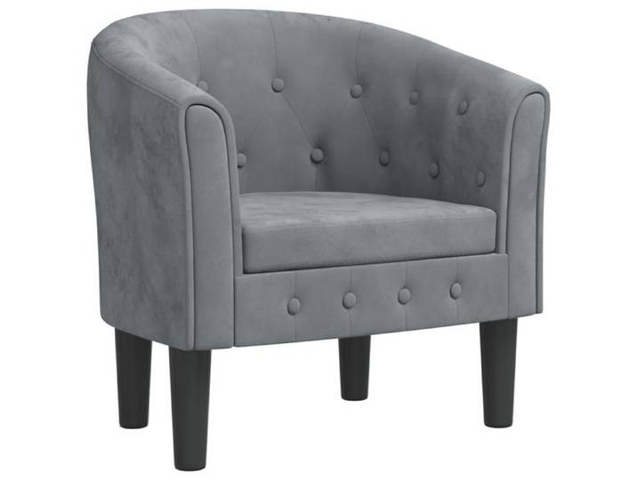Fauteuil cabriolet Canapé simple - gris - foncé velours M12356470