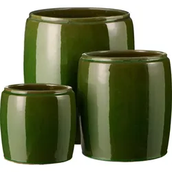 IB Laursen Übertöpfe Saigon im 3er Set, grün