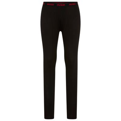 Lange Unterhose HUGO UNDERWEAR "LONG JOHNNY", Herren, Gr. L (52), schwarz 001, Obermaterial: 95% Baumwolle, 5% Elasthan, körpernah, Unterhosen Lange Unterhose, elastischer Bund