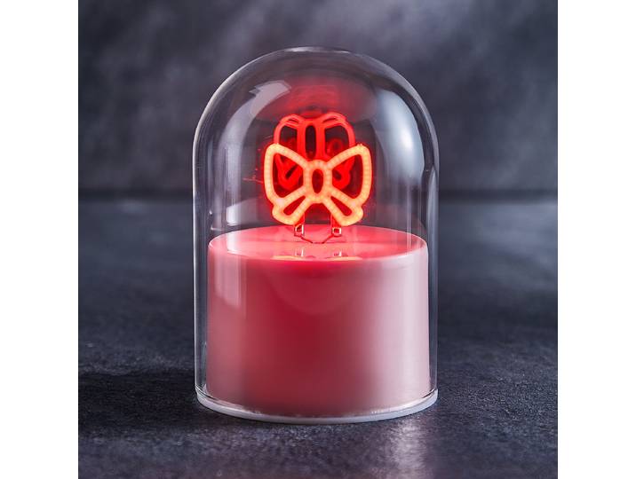 Lumière néon GLOWBALL Nœud Ø 7cm Rose foncé