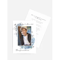 Einladungskarten Konfirmation selbst gestalten mit Spruch und Fotos im Onlinedesigner bei Meine-Kartenmanufaktur.de