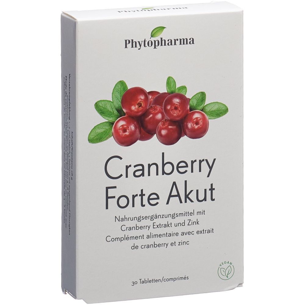 Phytopharma Cranberry Forte Akut Tabl 30 Stk St Tabletten