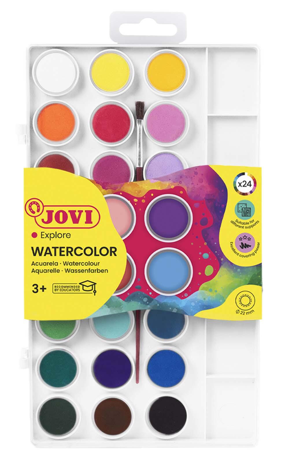 JOVI Wasserfarbkasten 24 Farben 800/24