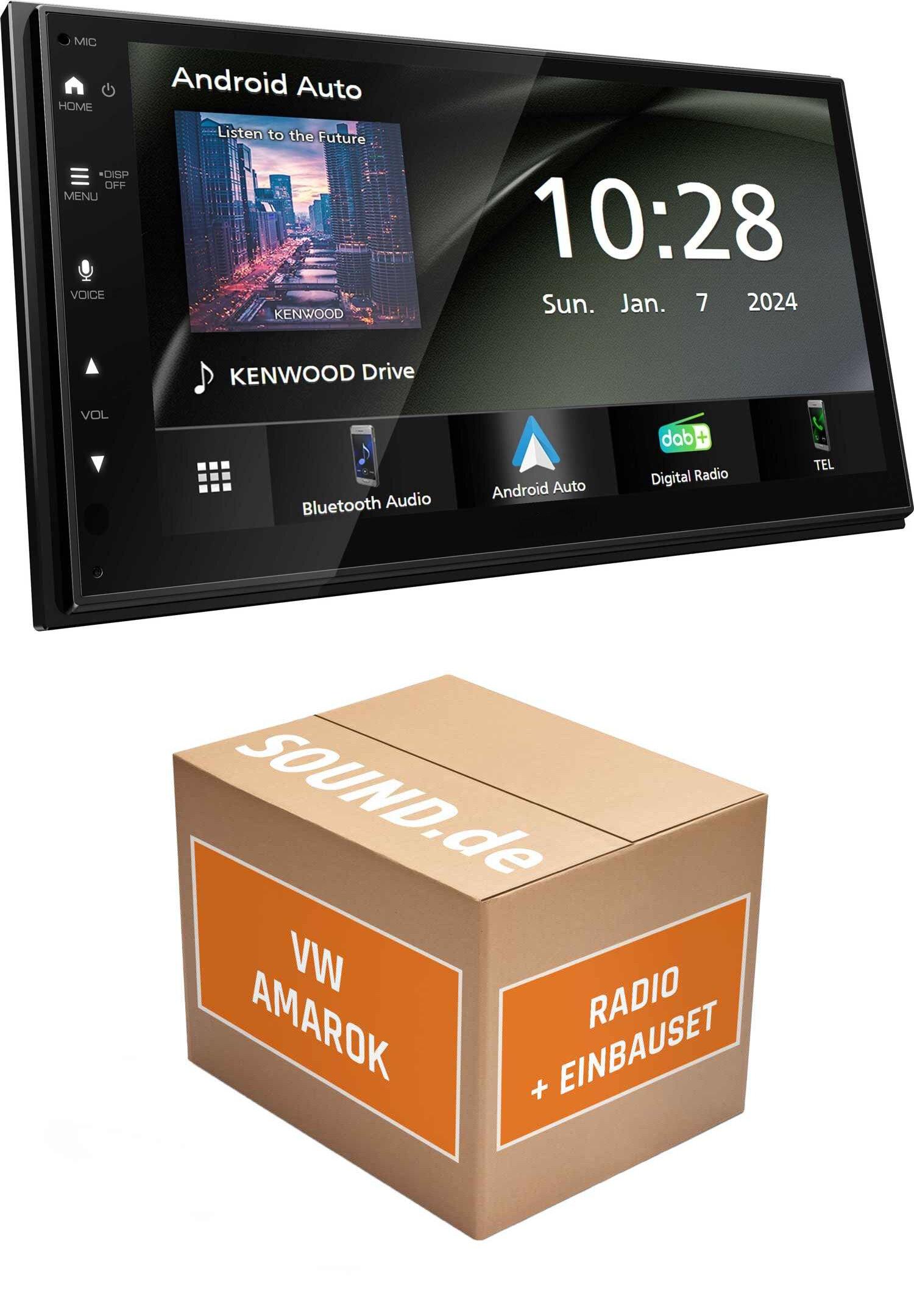 Autoradio Einbaupaket Kenwood DMX passend für VW Amarok (vor Facelift 2010-08/2016) | Apple Carplay Android Auto APP Spiegelung