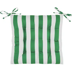 Sitzkissen Amore Streif Grün/Weiß ca. 45x45cm