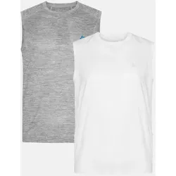 SUSTAIN SPORT TANK TOP - 2-Pack - Grau Melange | Weiß - L