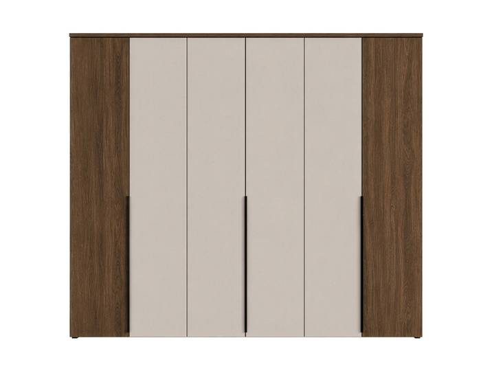 Drehtürenschrank 270/225/52 cm Nussbaumfarben, Kaschmir