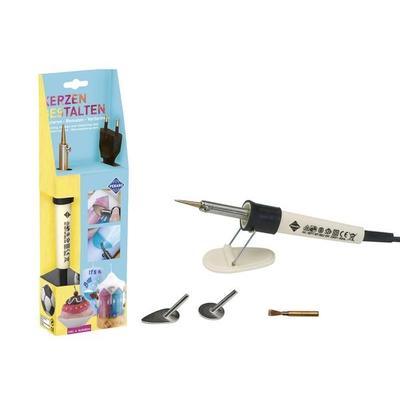 PEBARO 0271 - Kerzenkolben-Set mit 4 Aufsätzen, Kerzen gestalten, Malen mit Wachs