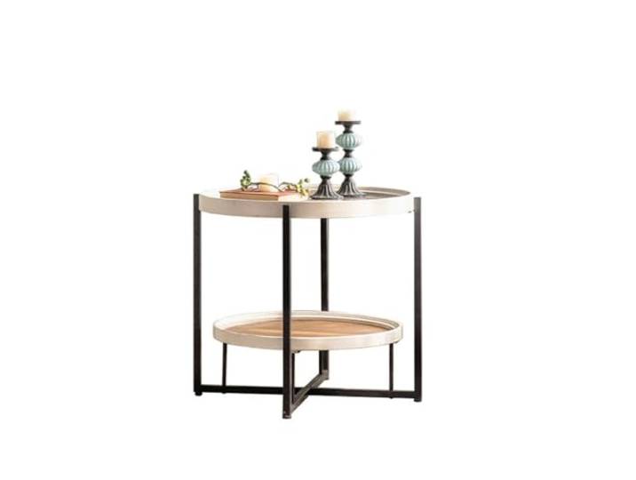 ksjdieunf Couchtisch Massivholz Doppelschicht Kleiner Couchtisch Sofa Beistelltisch Kreativer Kleiner runder Tisch Einfacher einfacher Tische for Wohnzimmer