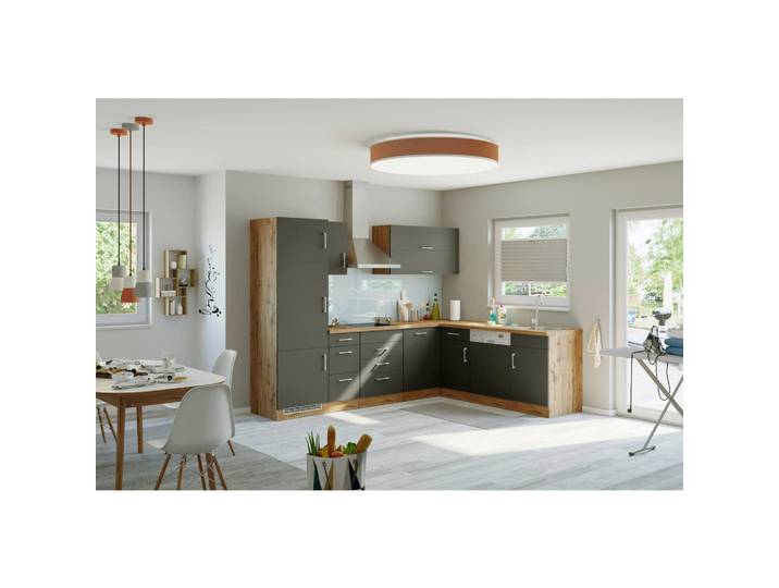 Held Eckküche, Anthrazit, nur wie online abgebildet bestellbar, 270x210 cm, in den Filialen individuell planbar, links aufbaubar, rechts aufbaubar, Küchen, Eckküchen, Eckküchen ohne Geräte