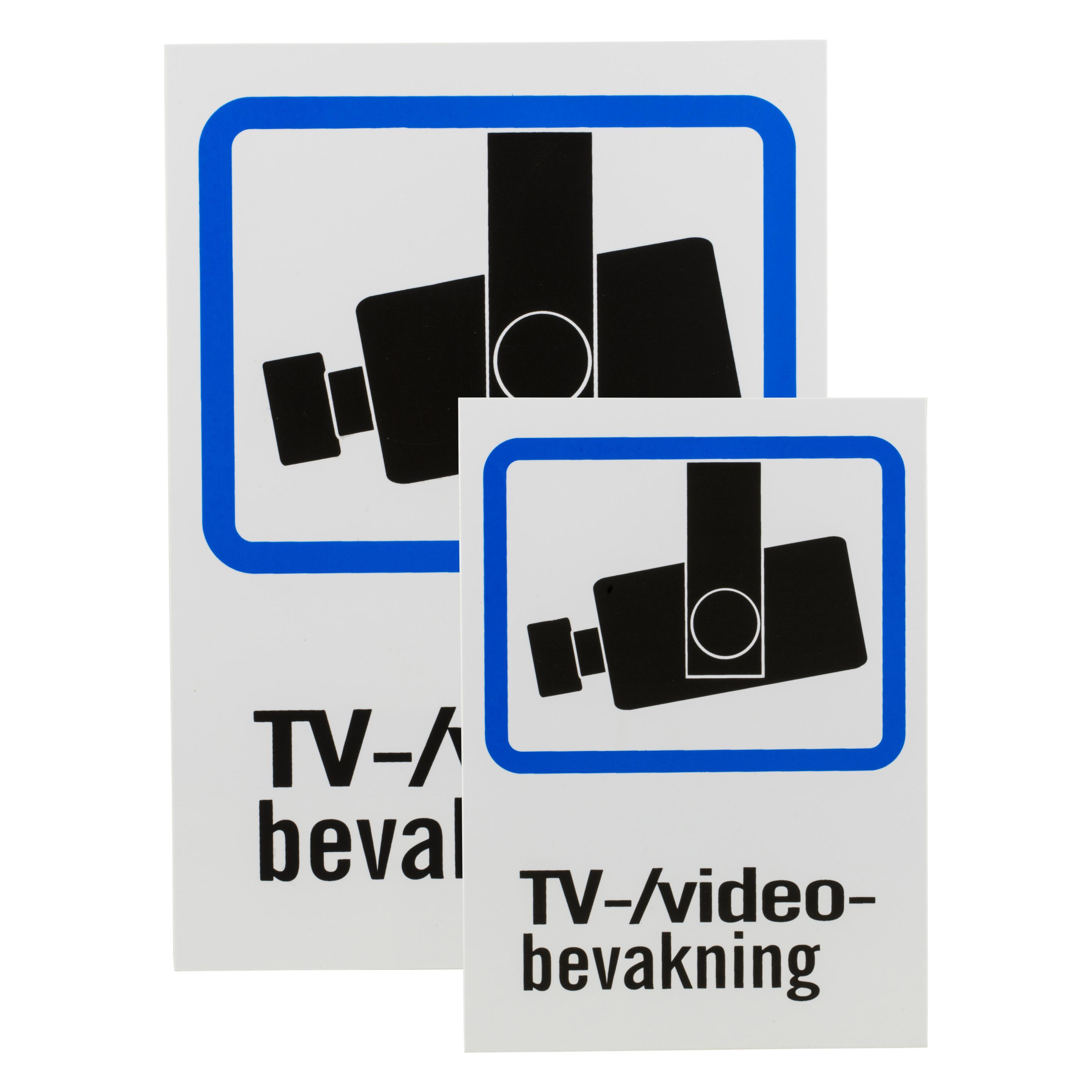 Deltaco Plastskylt TV/Video-bevakning A4 & A5-storlek (20-005)
