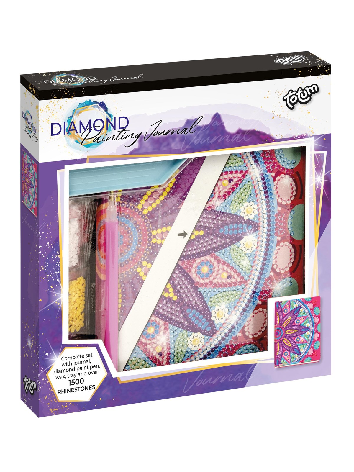 Totum Diamond Painting Diary - Flower Mandala Pink