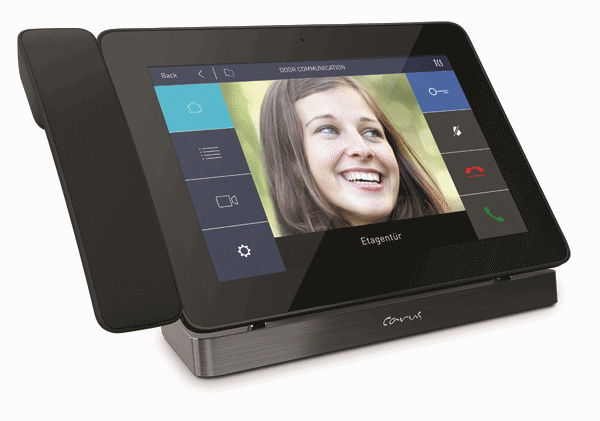 IP Video Touch-Telefon Carus TAVOLA für SIP-Türkommunikation, Tischgerät schwarz TCS CAI3000-IP-0156