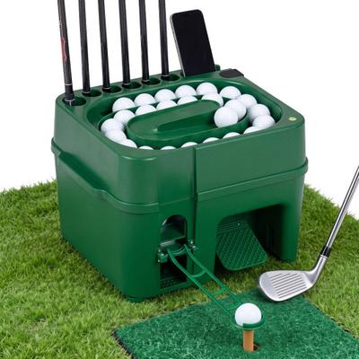 Costway Golf Ball Dispenser 6-Club Holder & 50-Ball Capacity for Beginner Advanced Golfer