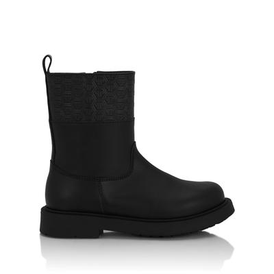 Bootsschuh PHILIPP PLEIN "Monogram", Mädchen, Gr. 33, Normalschaft, 02, schwarz, Schuhe Bootsschuh