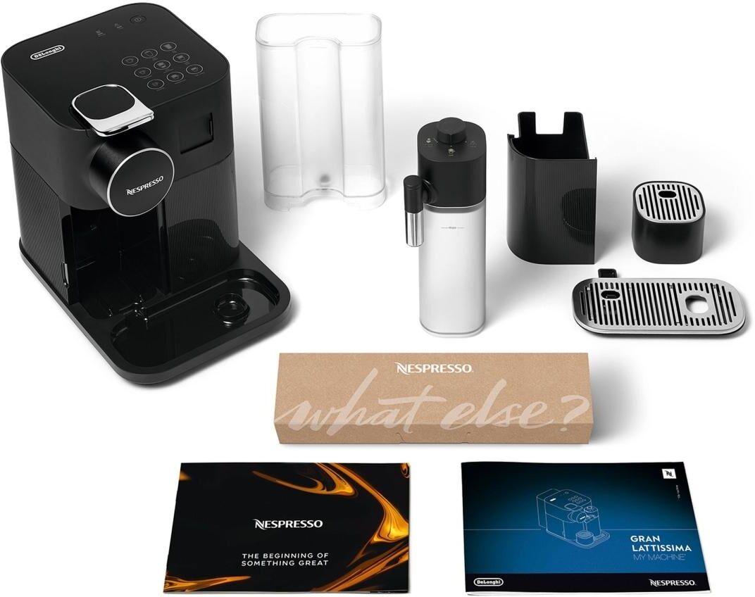 DeLonghi Kapselmaschine "Nespressomaschine Gran Lattissima", Energieeffizienz: A+, schwarz, B:20,3cm H:27,6cm T:36,7cm, Kaffeemaschinen, Kapselmaschine schwarz Einheitsgröße