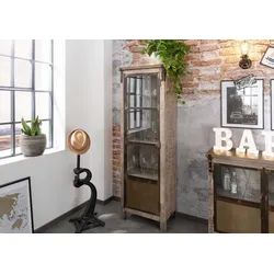 Vitrine Mango 60x40x180 braun lackiert HEAVY INDUSTRY #242