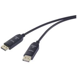 Renkforce Glasfaser / DisplayPort Anschlusskabel DisplayPort Stecker, DisplayPort Stecker 15.00 m Schwarz RF-6117768 8K UHD DisplayPort-Kabel