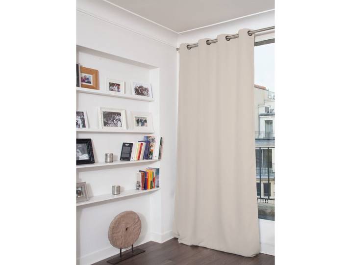 Rideau occultant oeillets gris mc17 140lx260h