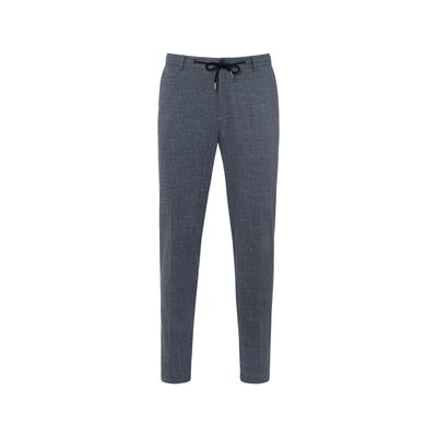 Anzughose BENVENUTO. "SEGESTA", Herren, Gr. 50, N-Gr, blau (mittelblau struktur), Obermaterial: 88% Polyester PES. 6% Elasthan EL. 6% Viskose CV. Futter: 100% Polyester PES. 100% Polyester PES., uni, slim fit, Hosen Anzughose, mit Kordelzug am Bund