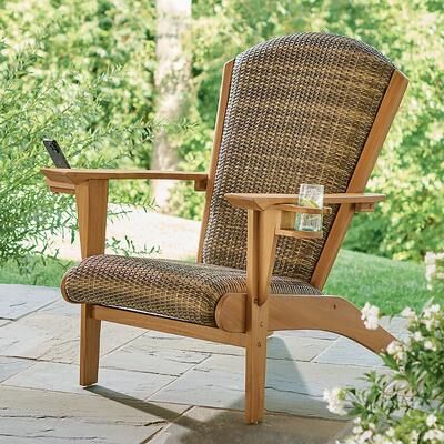 Judah Teak Outdoor Adirondack Chair - Grandin Road