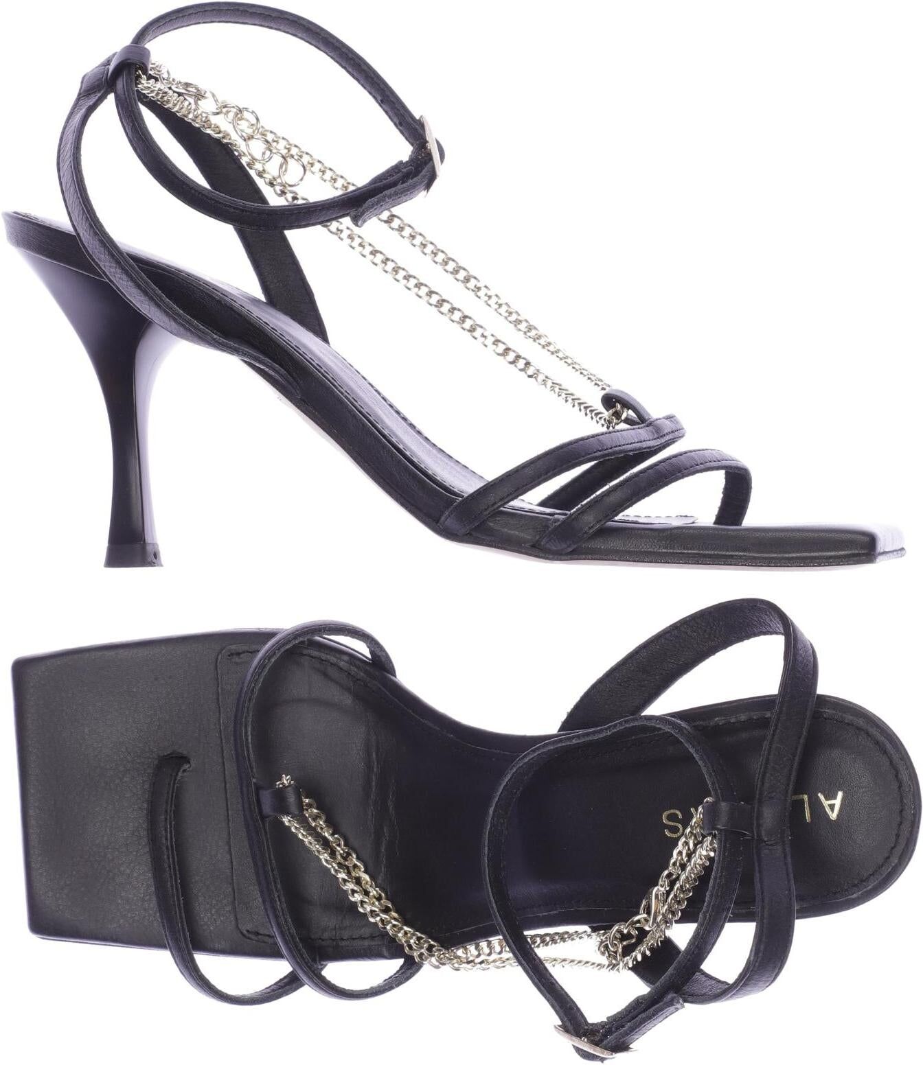 Alohas Damen Sandalen, Schwarz, Gr. EU 36, Leder - Second Hand