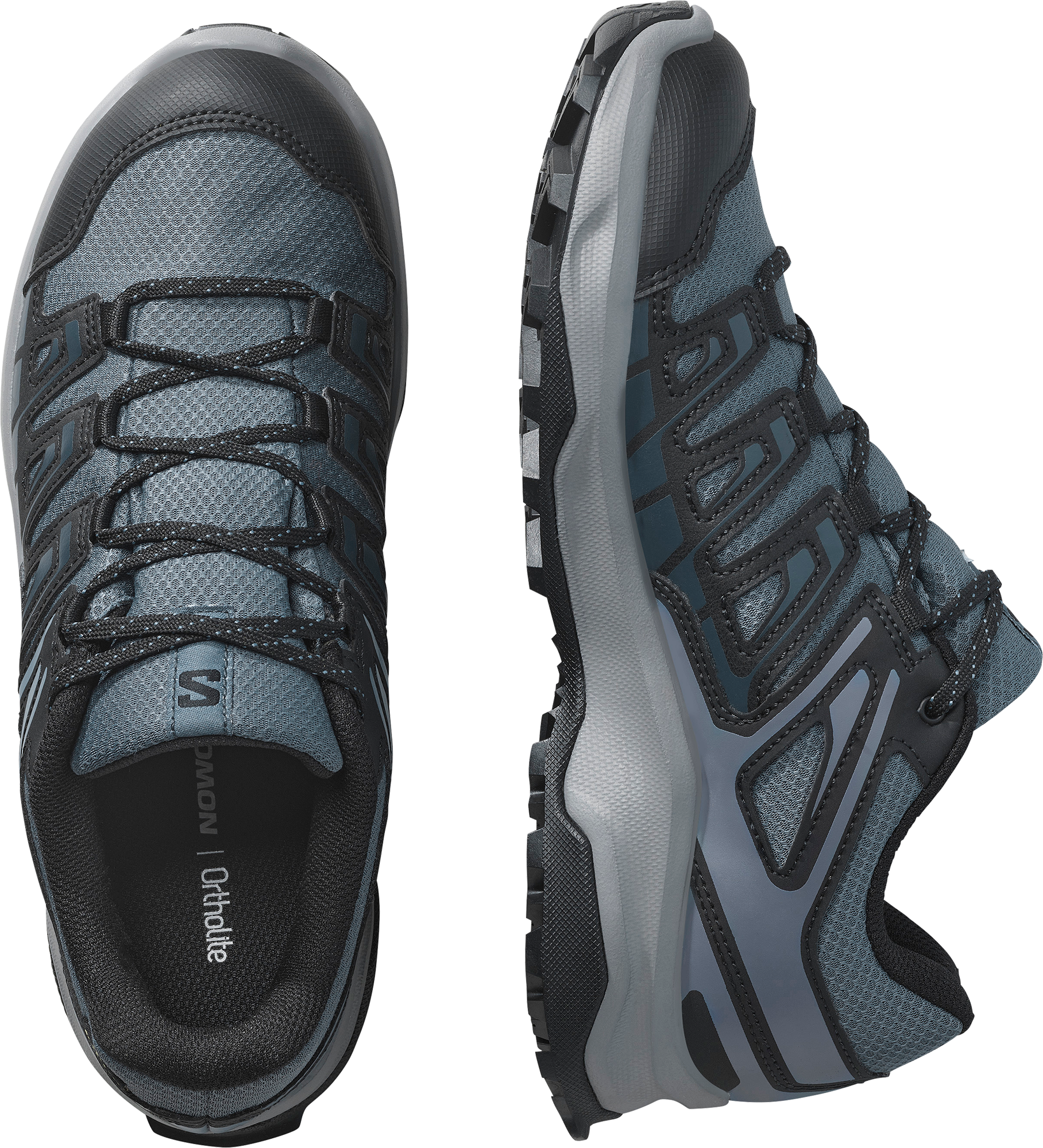 Wanderschuh SALOMON "EXTEGRA GORE-TEX W", Damen, Gr. 43, atmungsaktiv, schwarz (turbulence, schwarz, grisaille), Synthetik, Textil, Schuhe Wanderschuh, wasserdicht dank Gore-Tex Membrane turbulence, schwarz, grisaille 43, atmungsaktiv