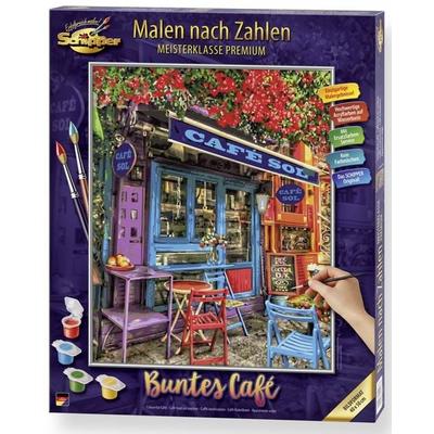 Schipper 609130903 - Malen nach Zahlen, Buntes Café, 40 x 50 cm