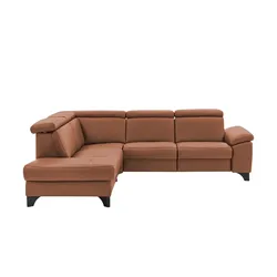 Kollektion Kraft Ecksofa Echtleder Linda ¦ braun ¦ Maße (cm): B: 261 H: 80 T: 209.0