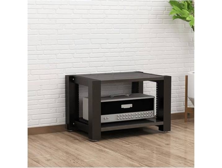 DUddTTW Audio-Rack, 2/3/4/5-stufiges Stereo-Rack, Audio-Geräte-Rack, offenes Audio-Rack, Schrank, HiFi-Rack, verstellbares Audio-Video-Regal, langlebig(Nero,2 Tier)