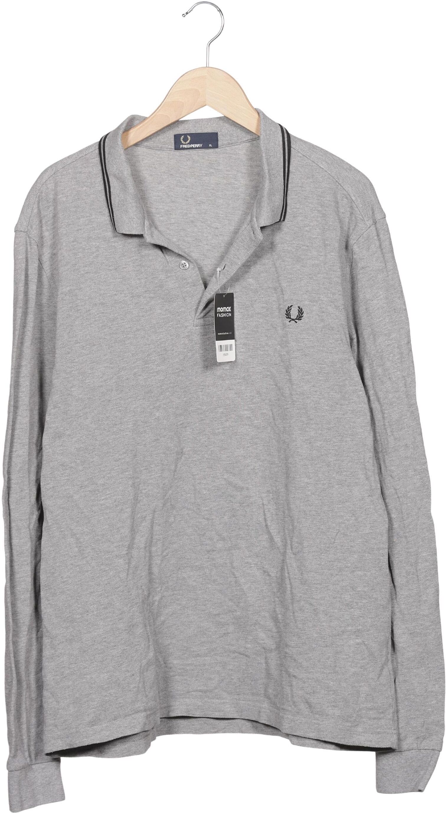 Fred Perry Herren Poloshirt, Grau, Gr. XL, Baumwolle - Second Hand