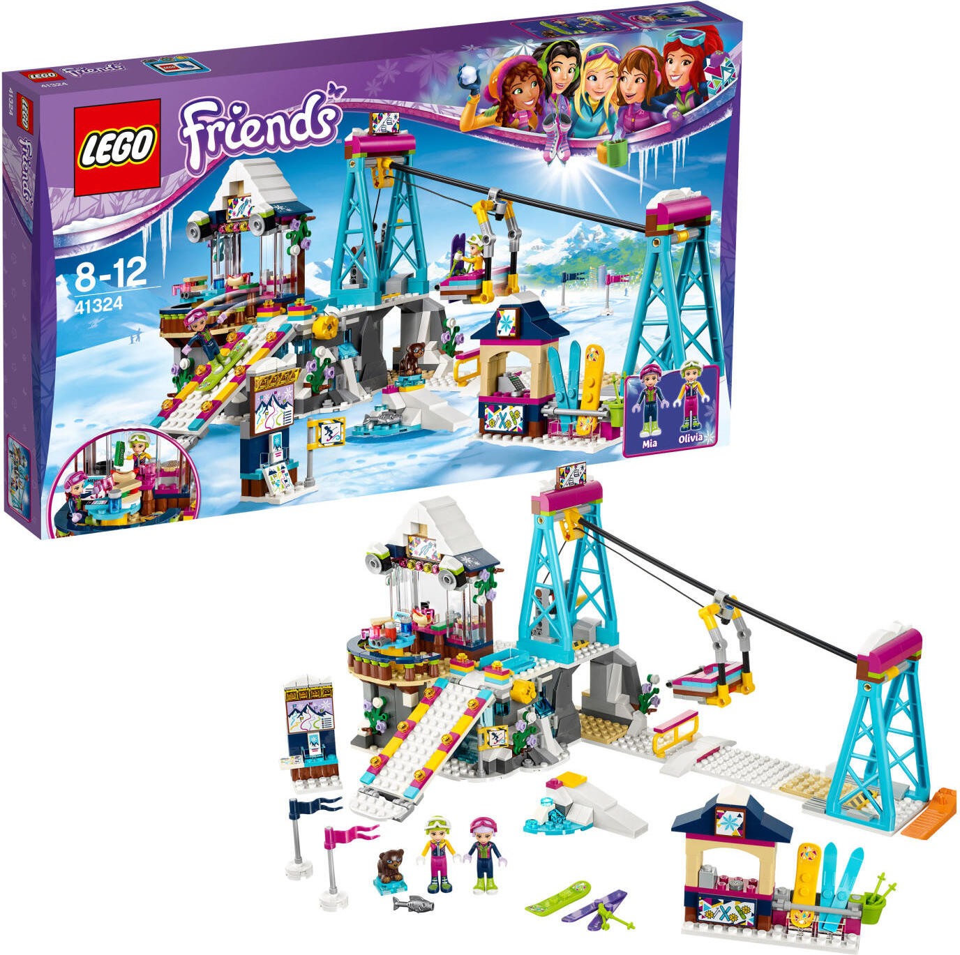 LEGO Friends Skilift in een wintersportgebied 41324