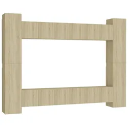 vidaXL 10-tlg. TV-Schrank-Set Sonoma-Eiche Holzwerkstoff