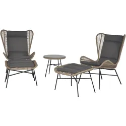 Ebuy24, Gartentisch + Balkontisch, Gartenset Thame (100 x 100 x 100 cm)