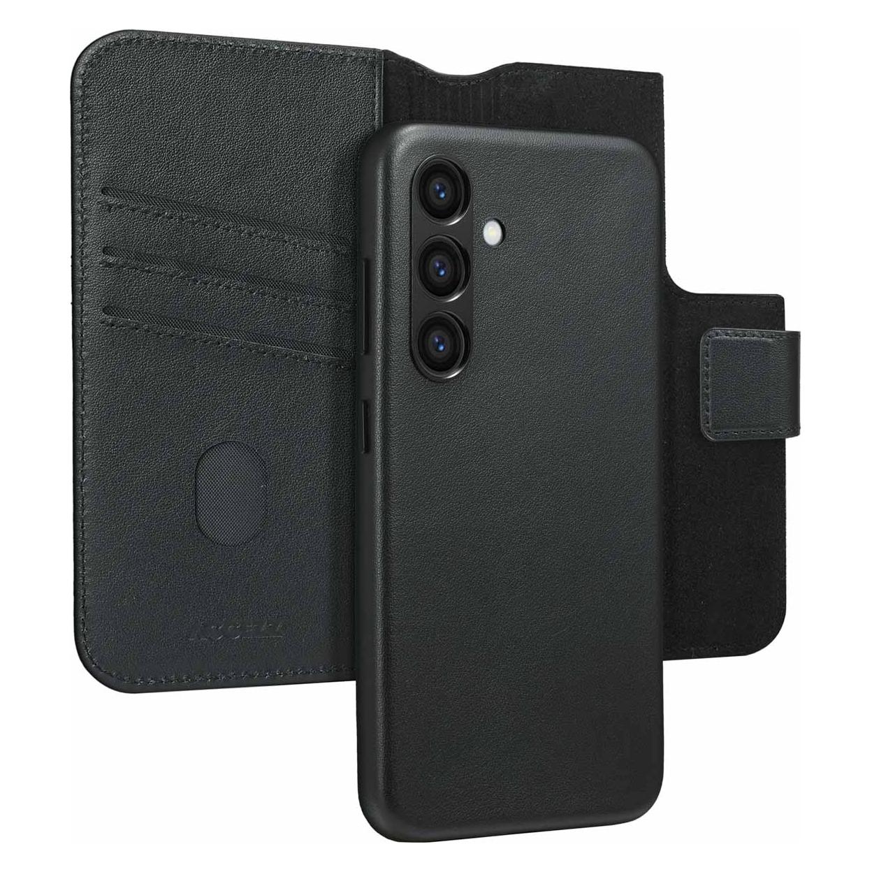 Accezz Leather Bookcase 2-in-1 met MagSafe Samsung Galaxy S24 - Onyx Black (Samsung Galaxy S24) (SH00069293)