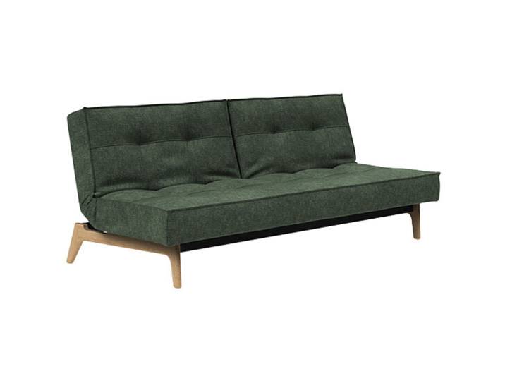 Bettsofa Split grün Stoff B 210 T 96 cm Klappbar